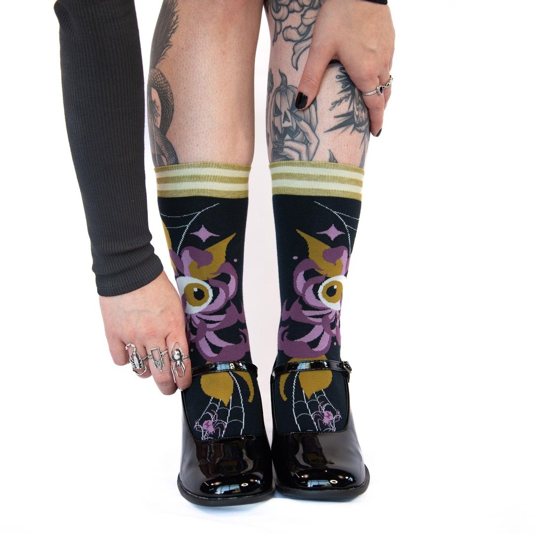 Arachnid's Bloom Crew Socks