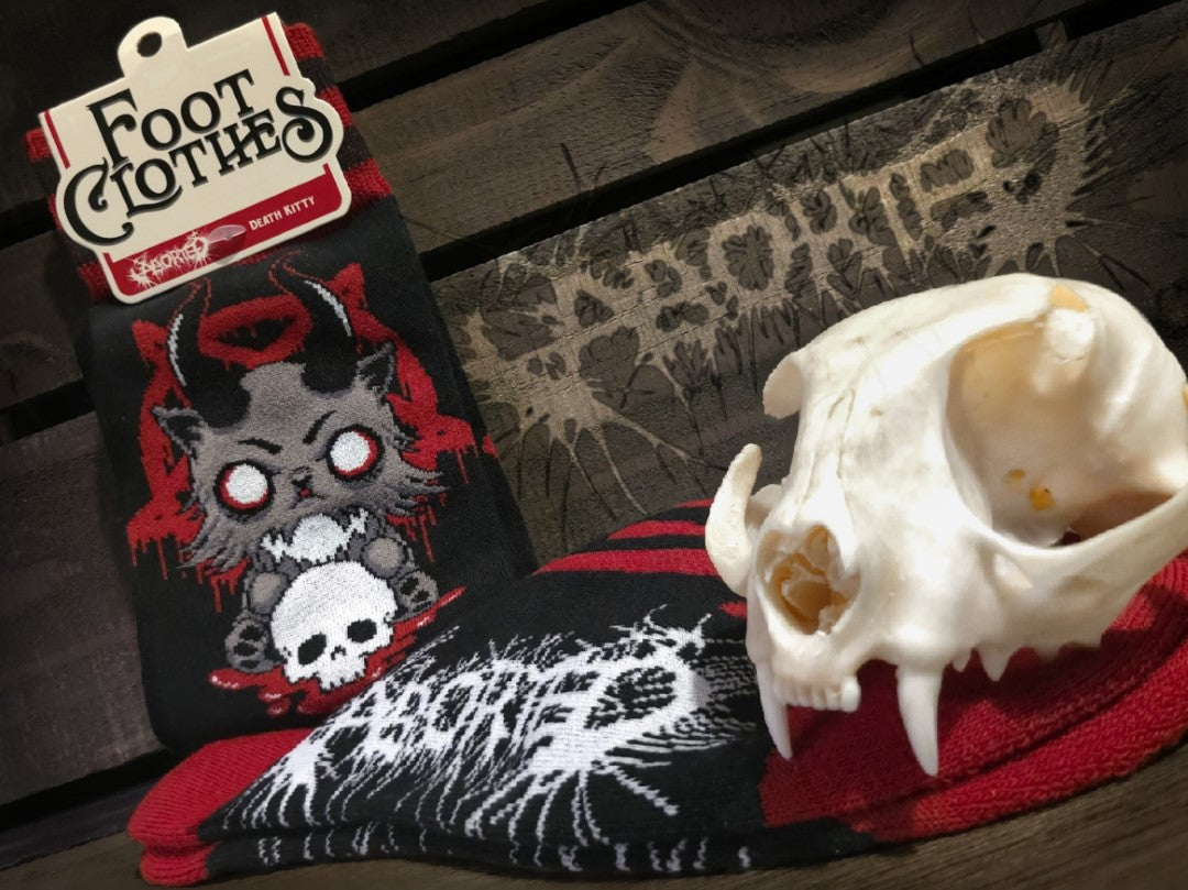 FootClothes x Aborted Death Kitty Crew Socks