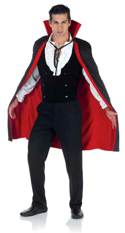 38" Black/Red Vampire Cape