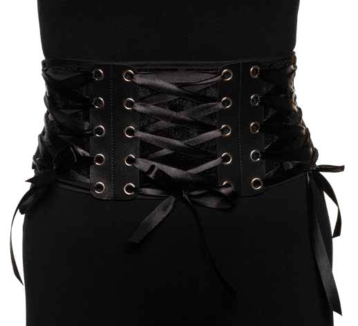 Black Suede Waist Cincher