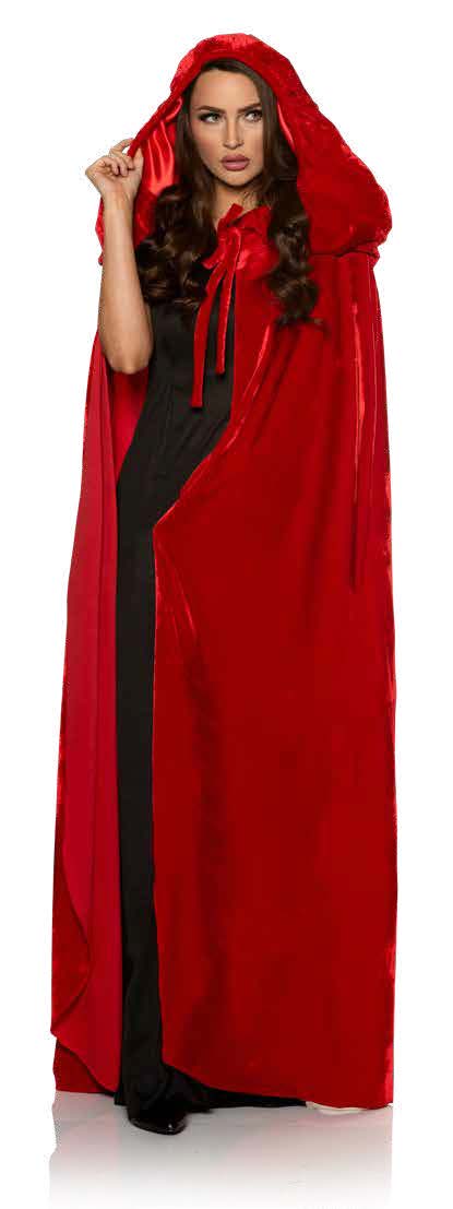 Red Velvet Cape with Deluxe Hood