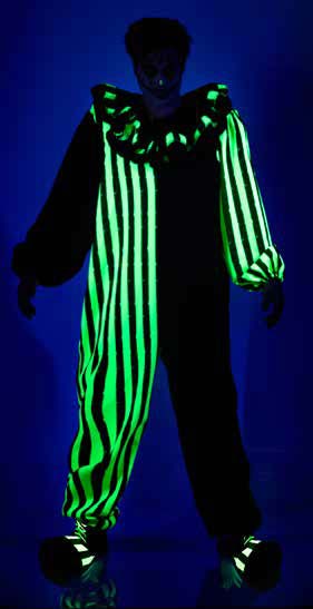 Jolt Blacklight Reactive Clown Costume