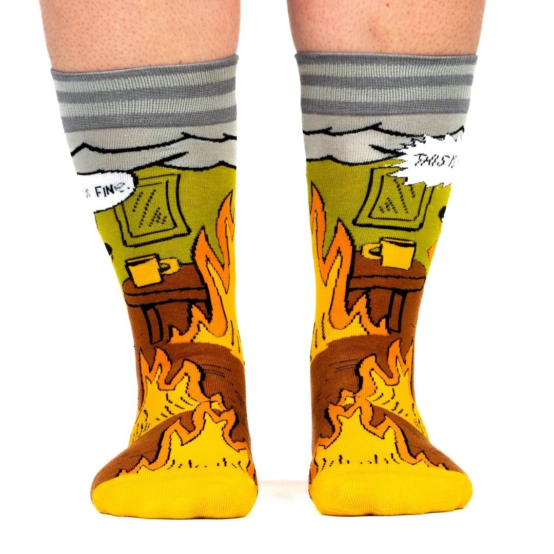 This is Fine. Also, Not Fine. Crew Socks