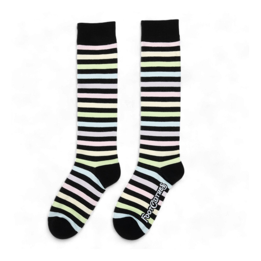 Pastel Rainbow Stripes Knee High Socks