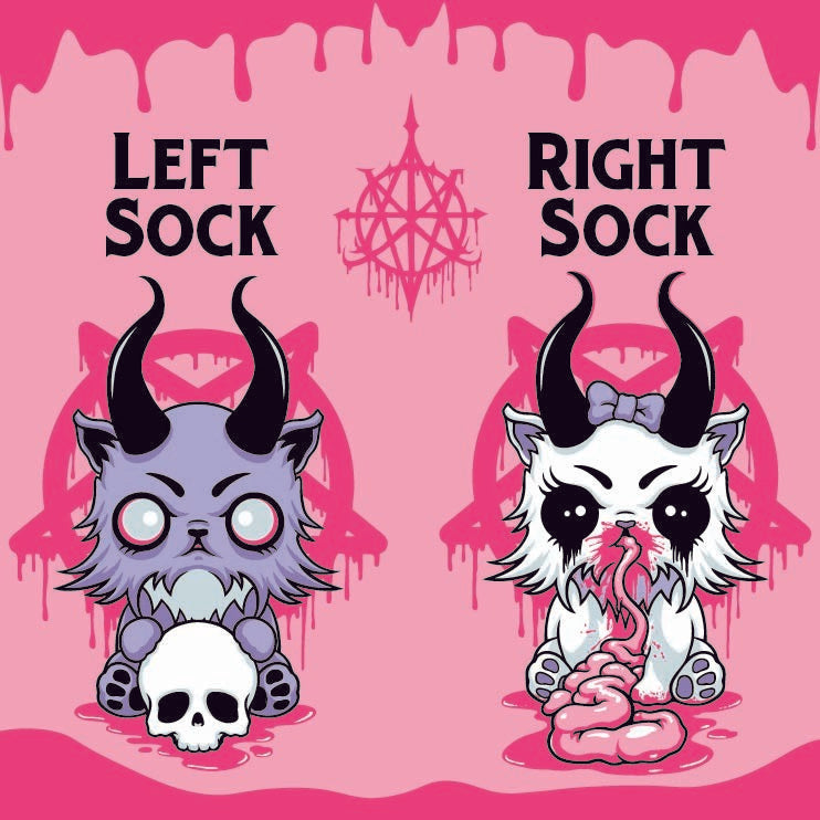 FootClothes x Aborted Bubblegum Death Kitty Crew Socks