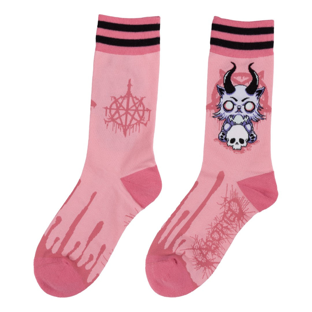 FootClothes x Aborted Bubblegum Death Kitty Crew Socks
