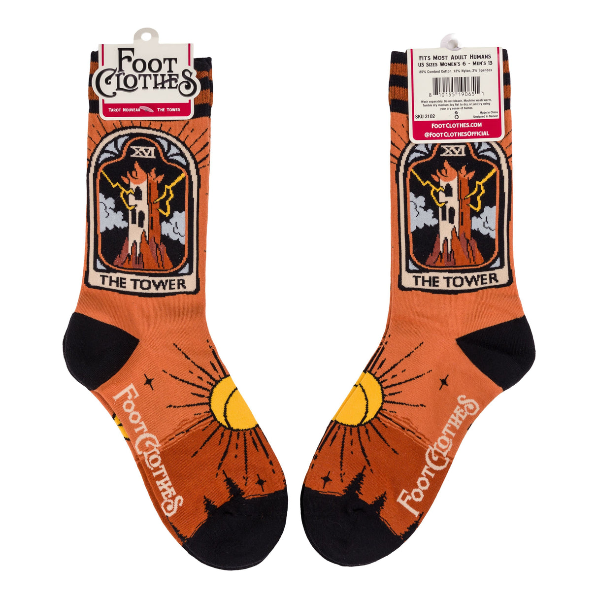 The Tower Tarot Nouveau Crew Socks
