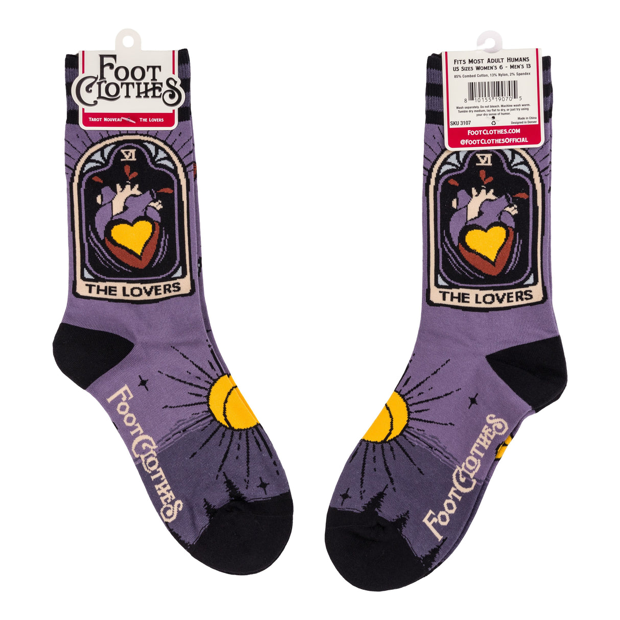 The Lovers Tarot Nouveau Crew Socks