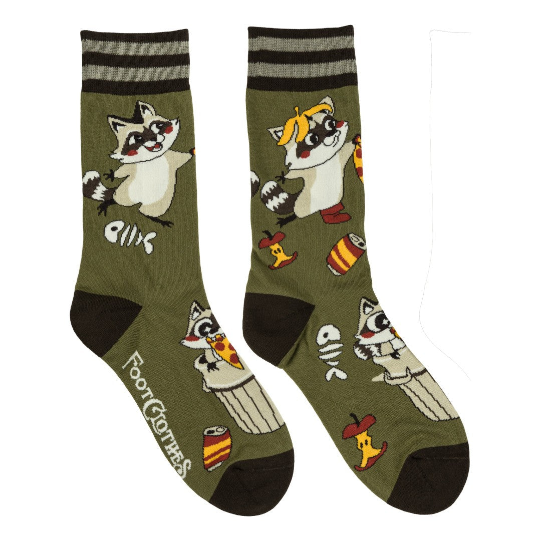Trash Panda Pizza Party Crew Socks