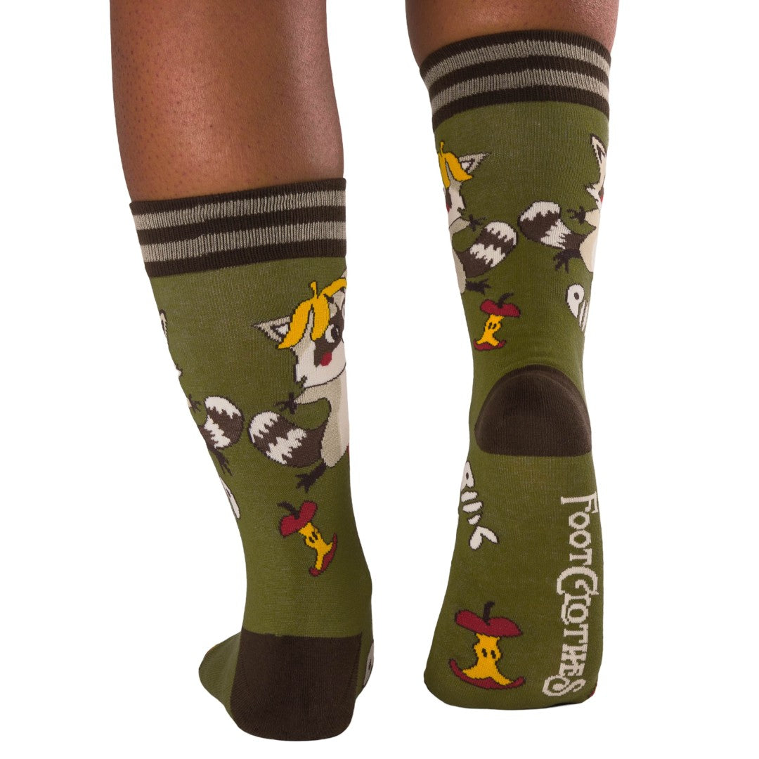 Trash Panda Pizza Party Crew Socks