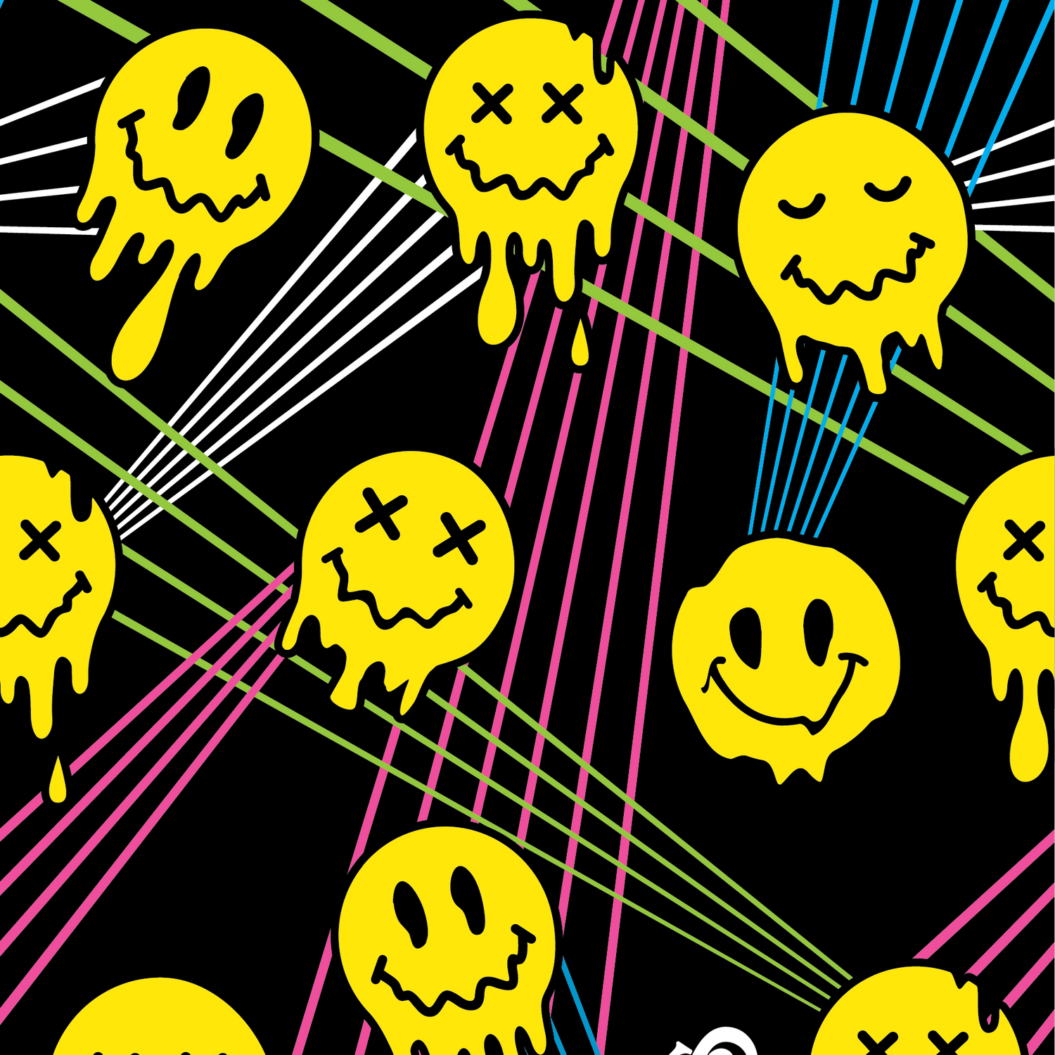 Laser BassFace Melt Supreme Crew Socks