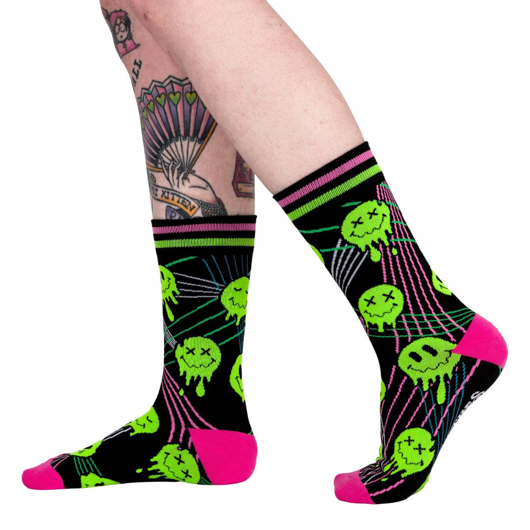 Laser BassFace Melt Supreme Crew Socks