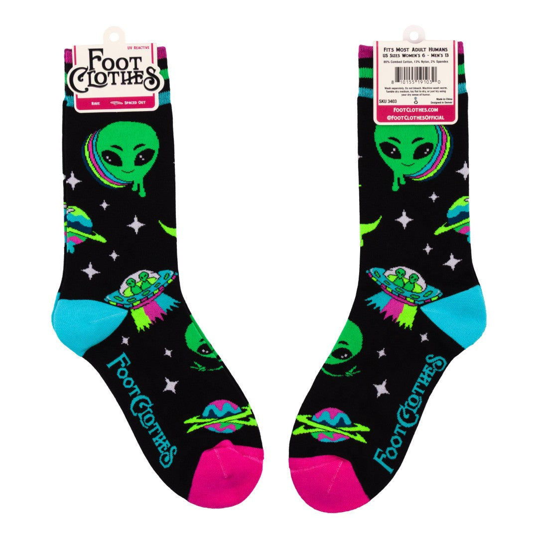 Spaced Out Alien Crew Socks