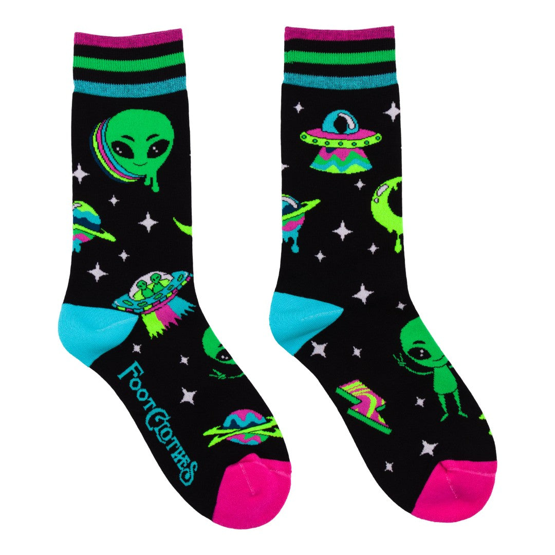 Spaced Out Alien Crew Socks