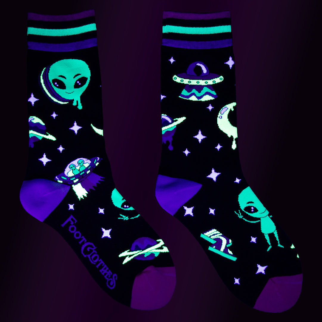 Spaced Out Alien Crew Socks