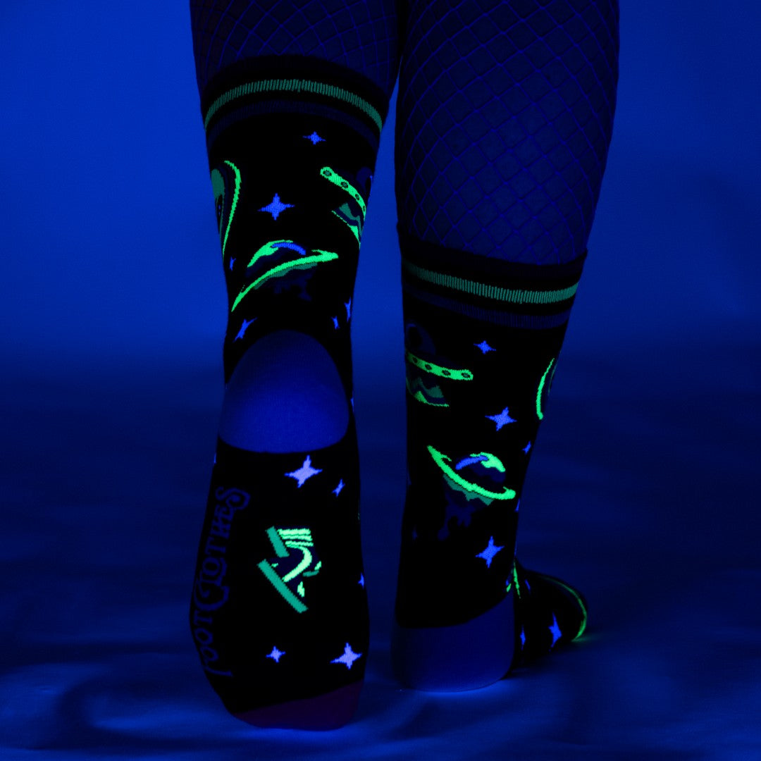 Spaced Out Alien Crew Socks
