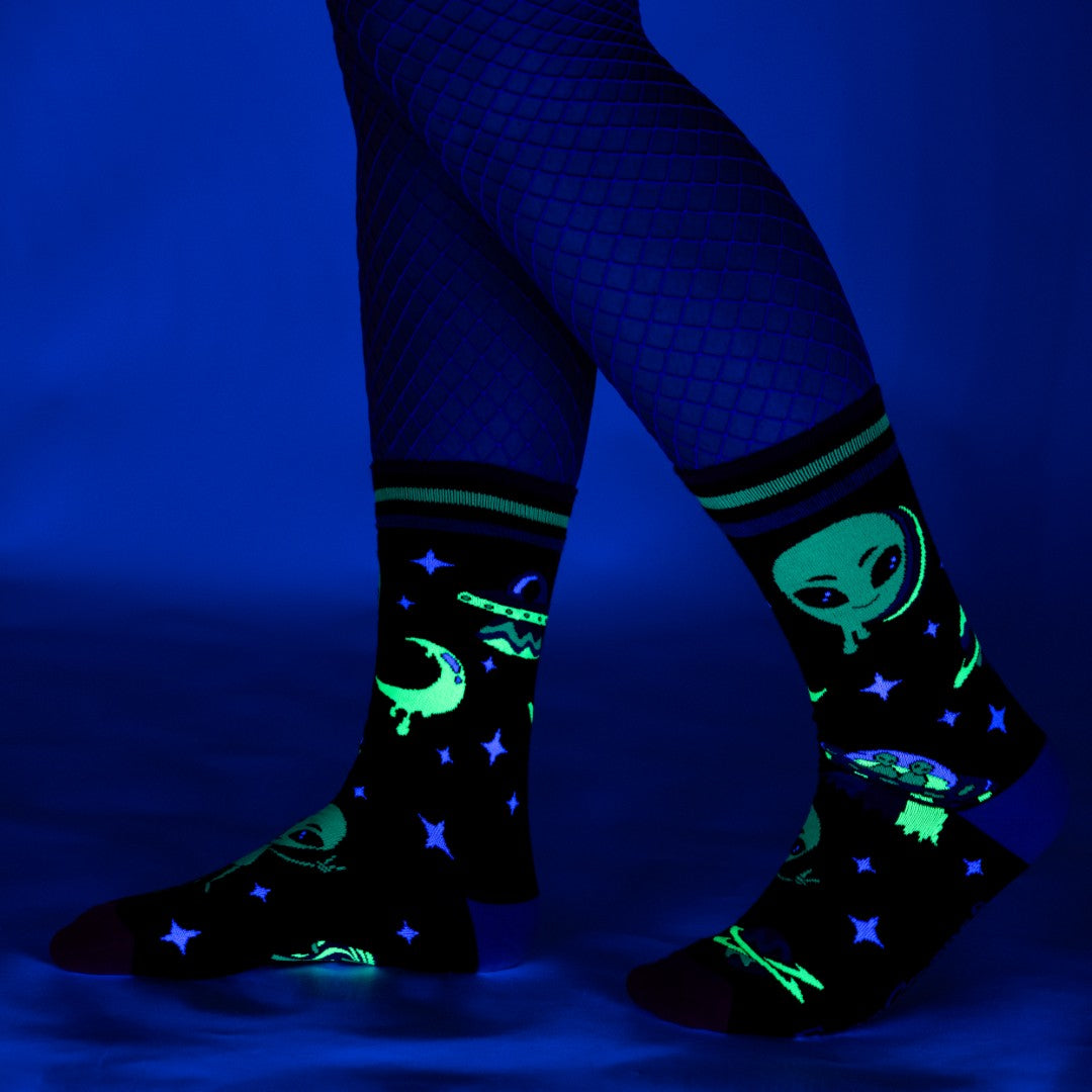 Spaced Out Alien Crew Socks