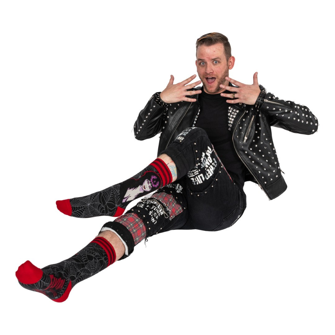 Elvira Mistress of the Dark Crew Socks
