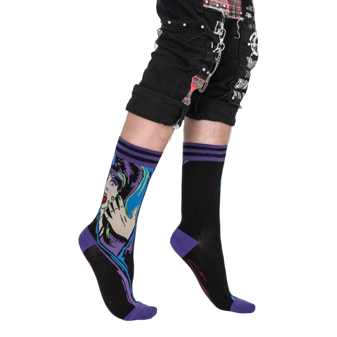 Elvira Unpleasant Dreemz Crew Socks