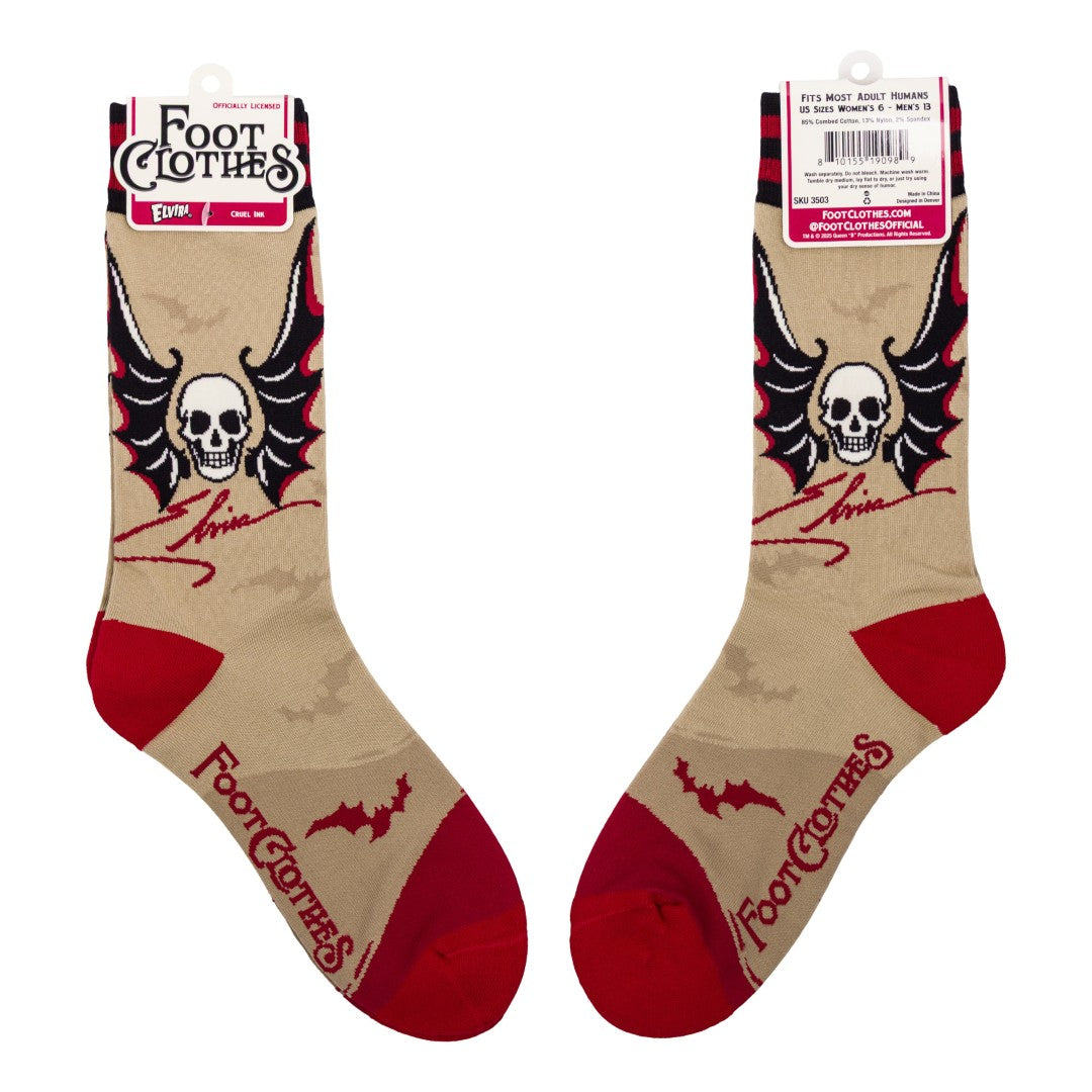 Elvira Cruel Ink Crew Socks