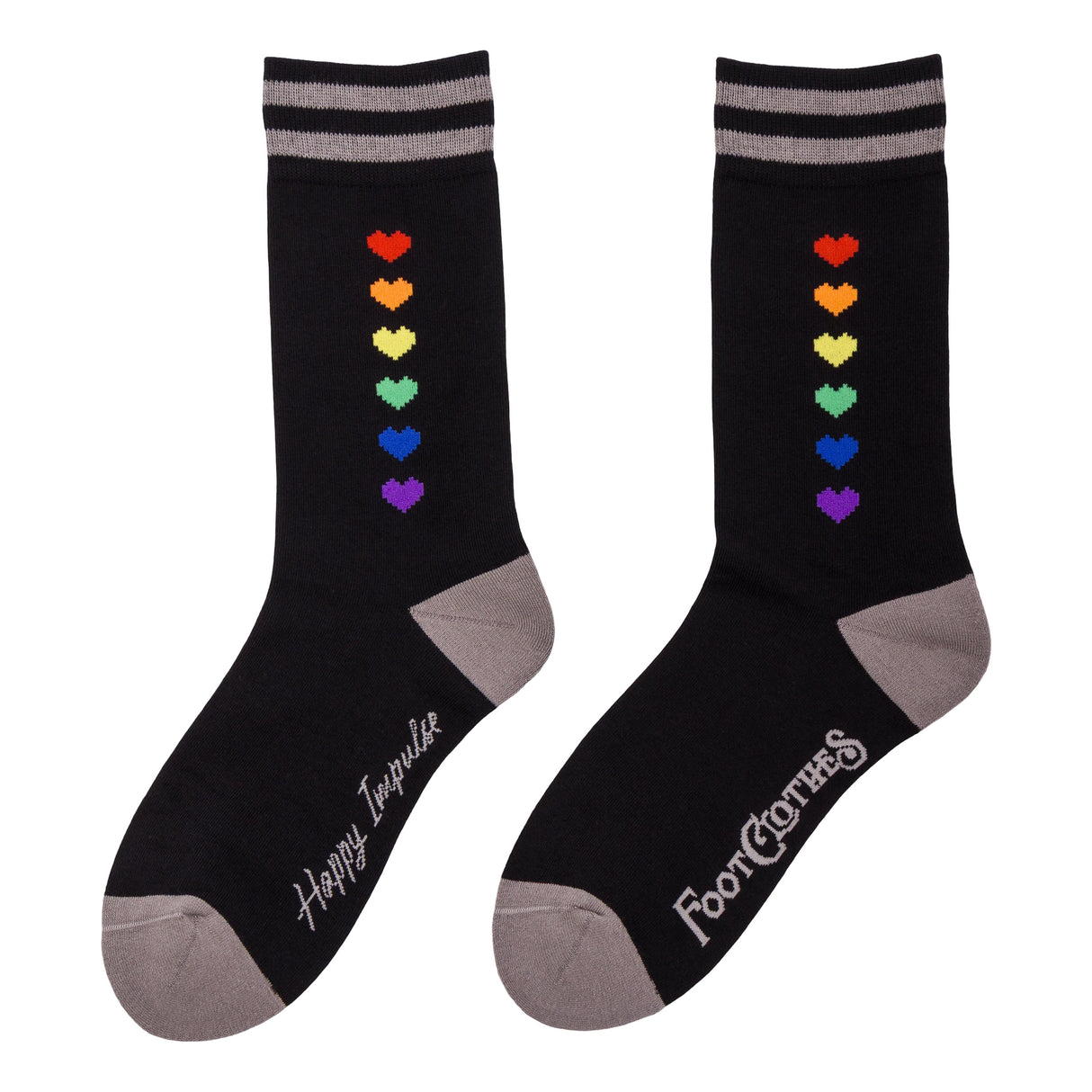Pride Pixel Hearts Crew Socks