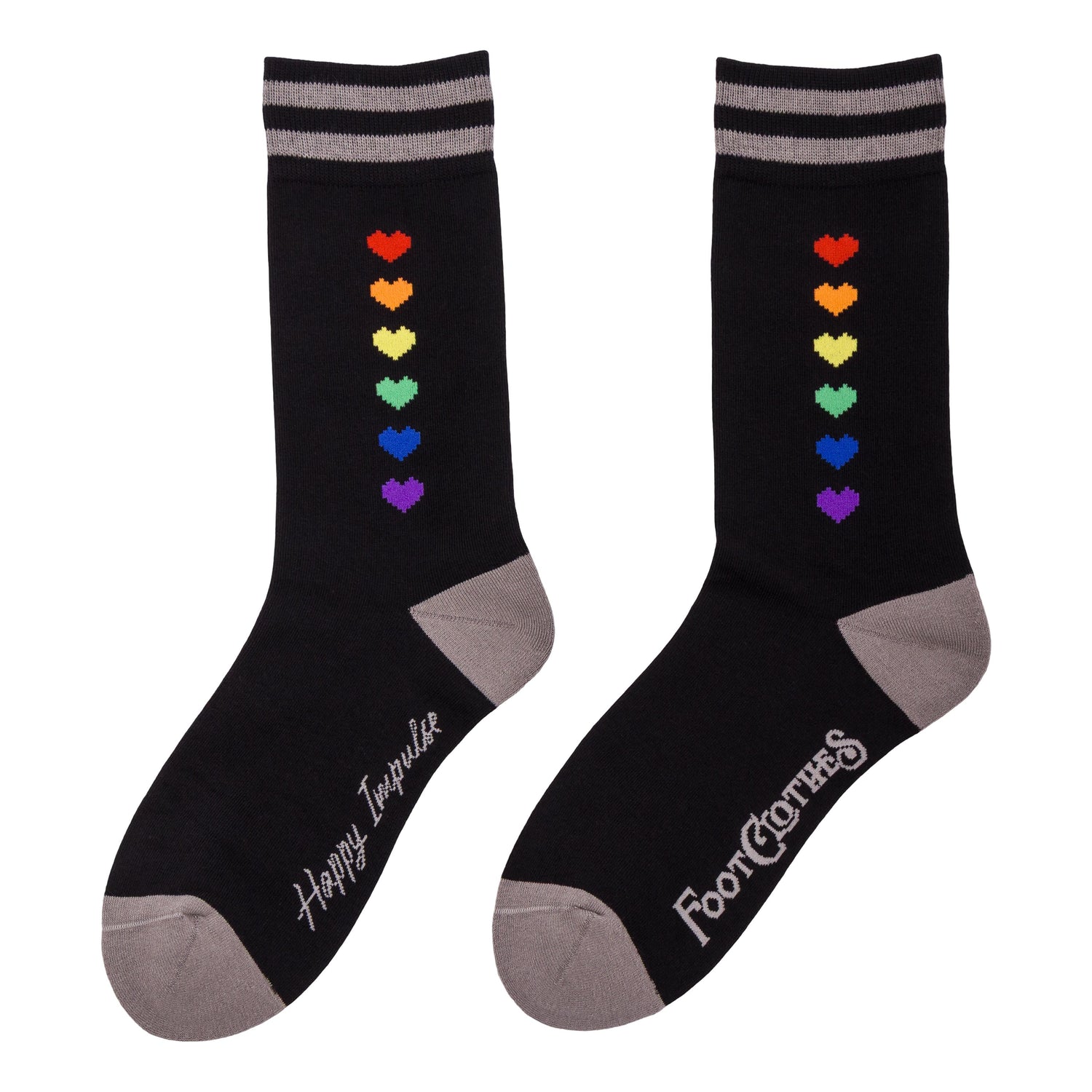 Pride Pixel Hearts Crew Socks