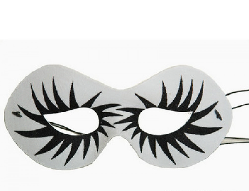 White Flame Eye Masquerade Mask