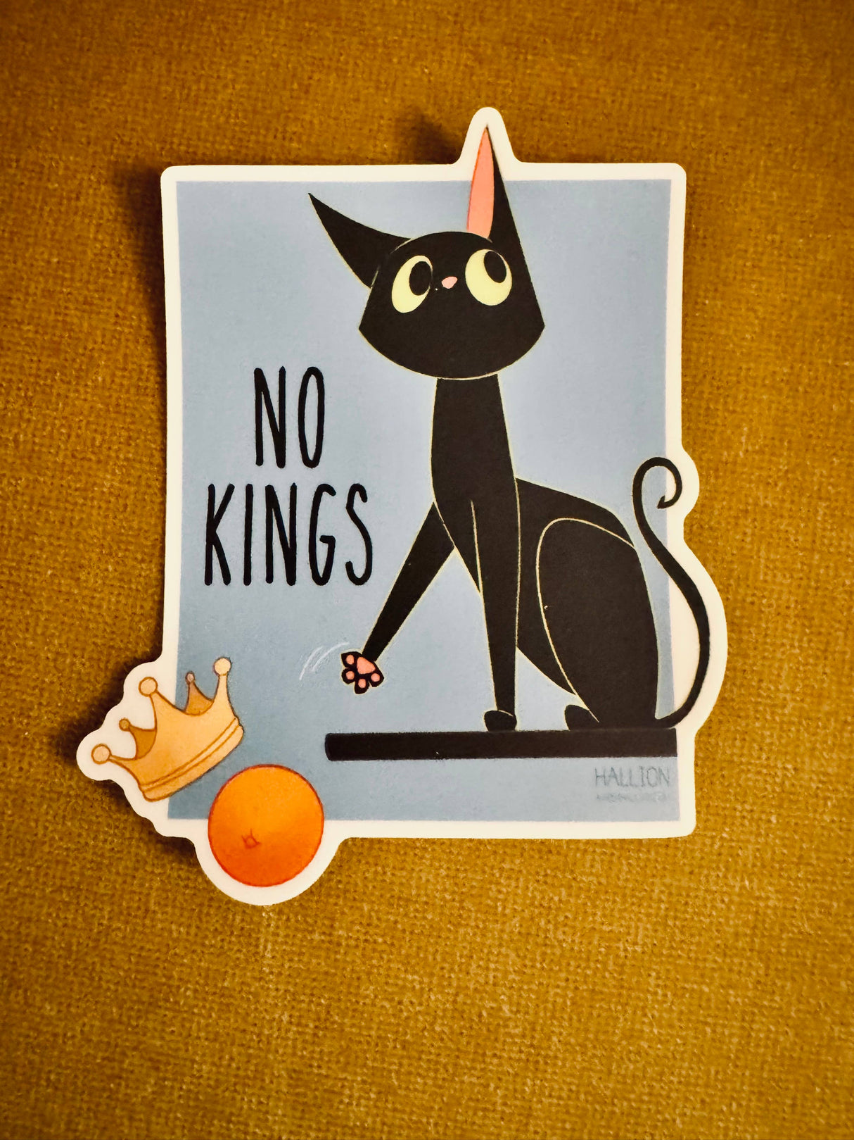 Political Decal - Black Cat No Kings Sticker
