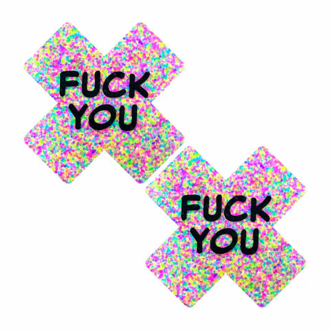 F*ck You Sprankles 3D Neon Blacklight X Factor Pasties