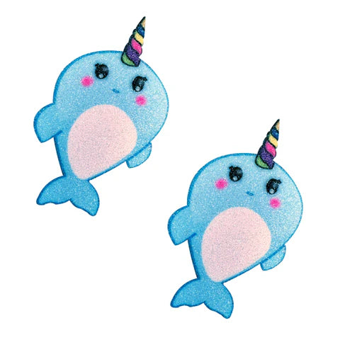 Freaking Awesome Naughty Narwhal Glittery Pasties