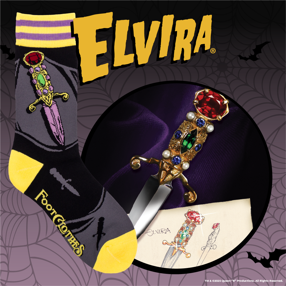 Elvira I Cut You Crew Socks