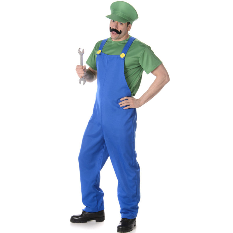 Green Video Game Plumber Men's Costume