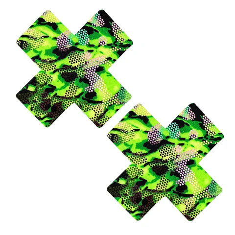 JurasSICK Park Green and Black UV X Nipple Cover Pasties