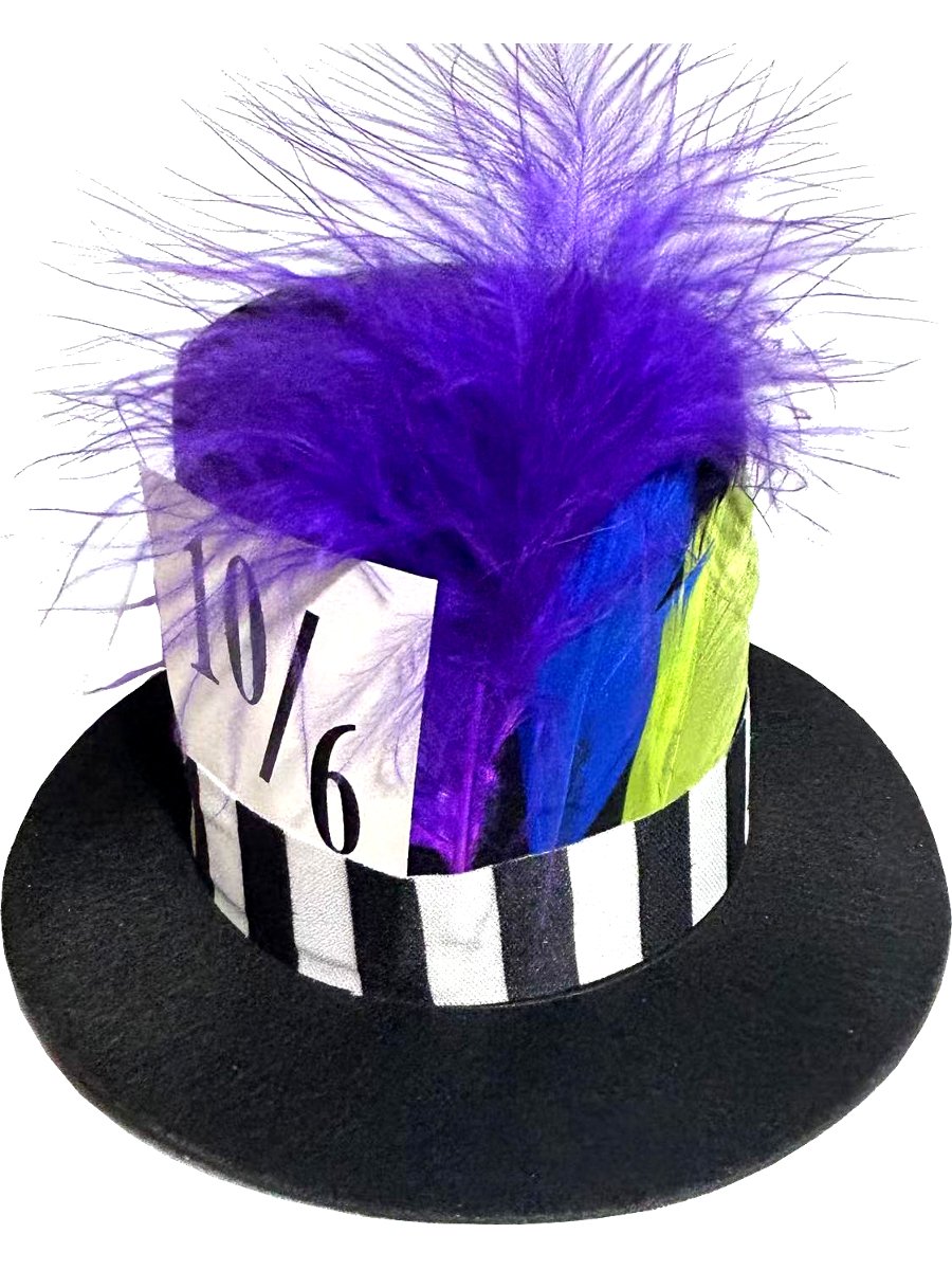 Black Mad Hatter Mini Top Hat Headband