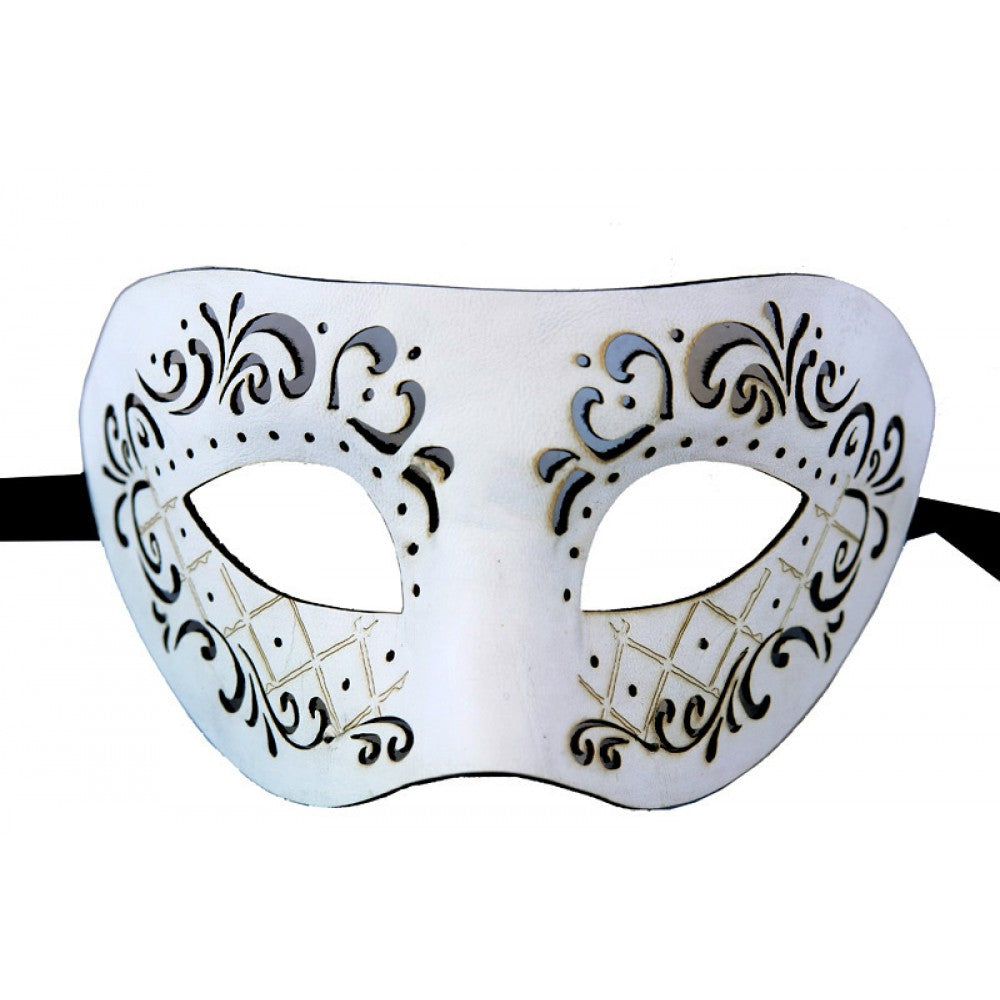 Leather Cut White Mask