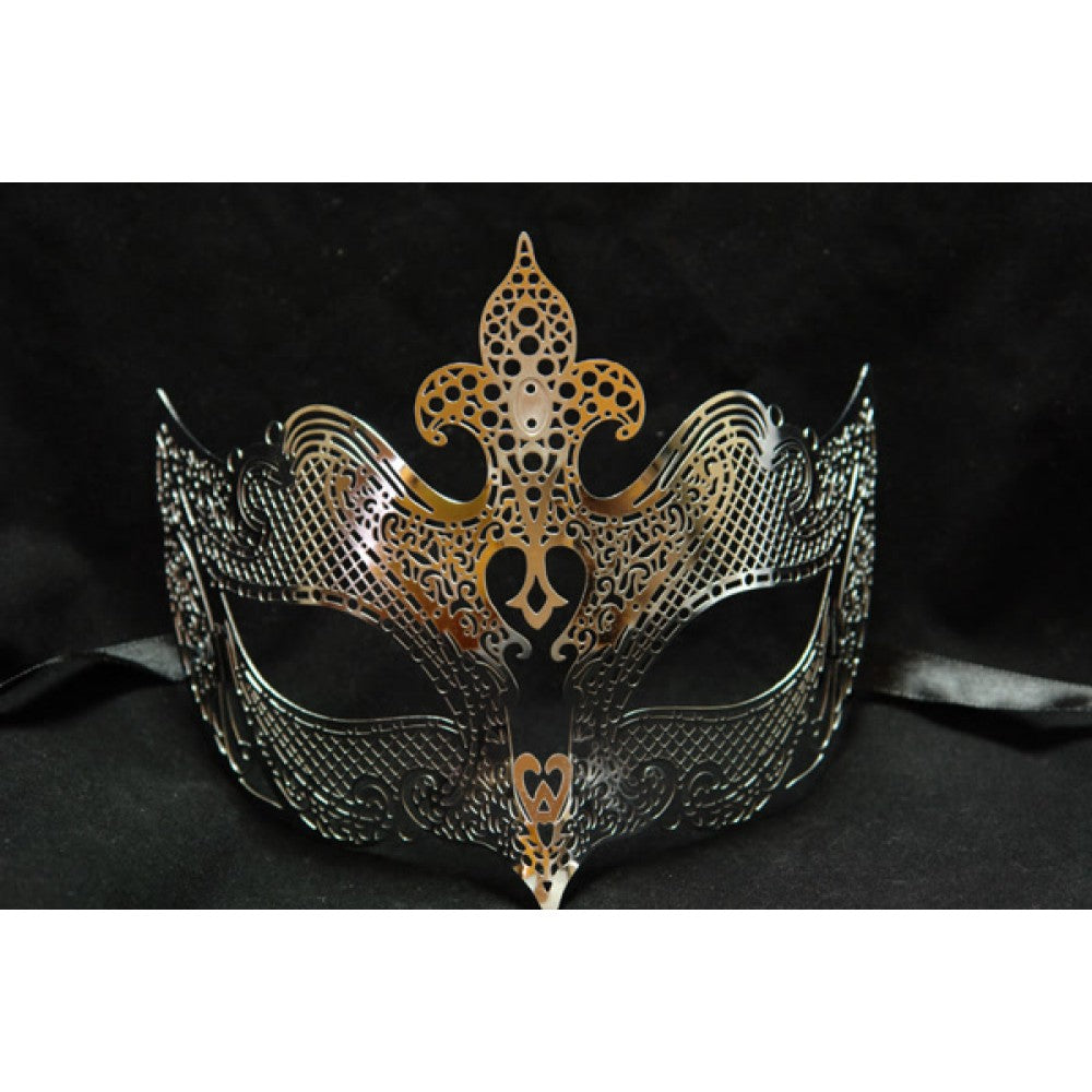 Silver Fleur Laser-Cut Mask