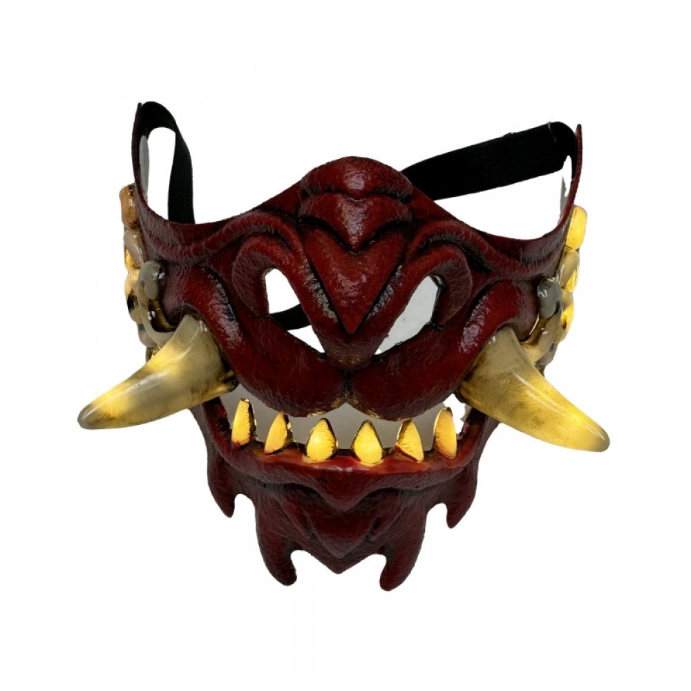 Red Light Up Oni Mask
