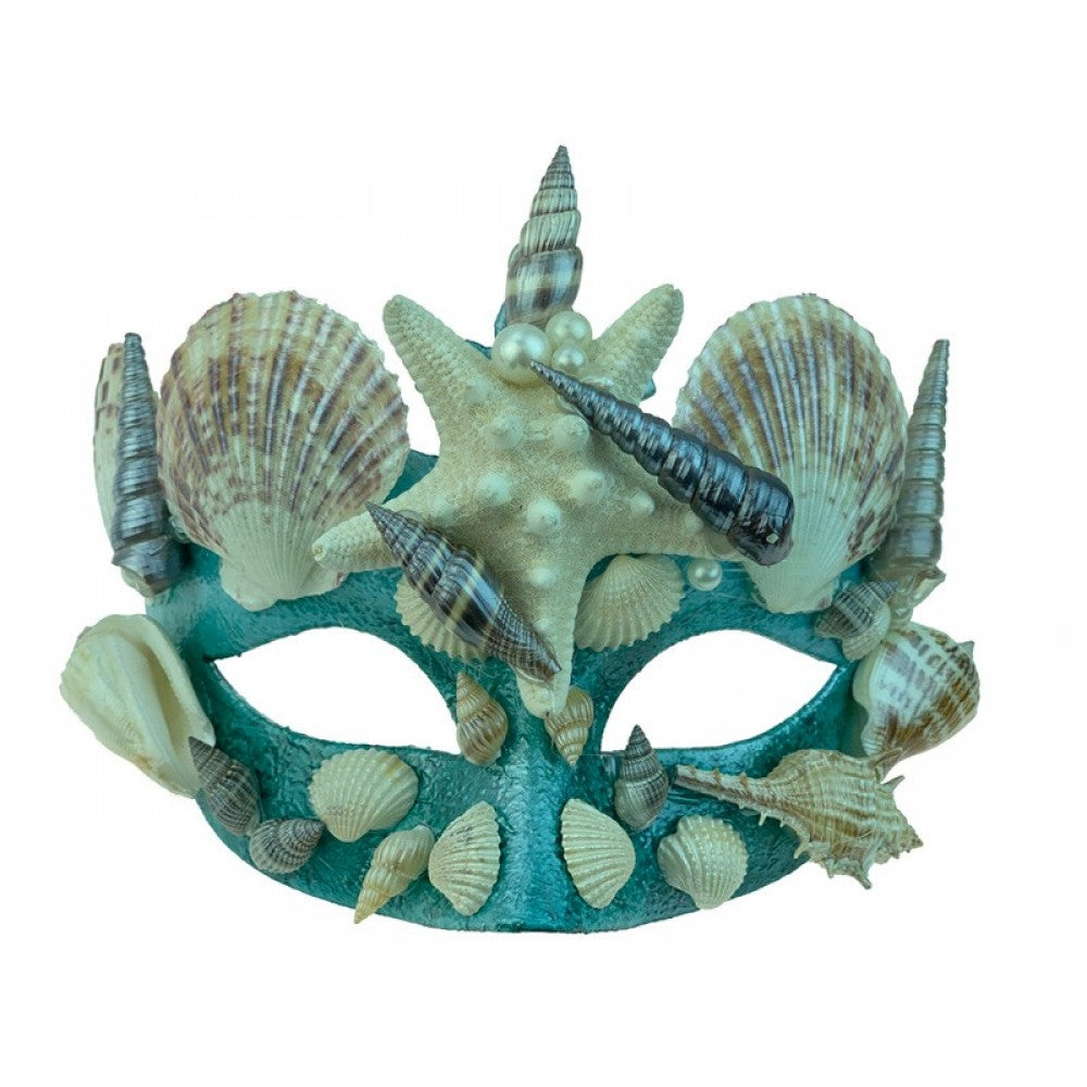Starfish Turquoise Seashell Masquerade Mask