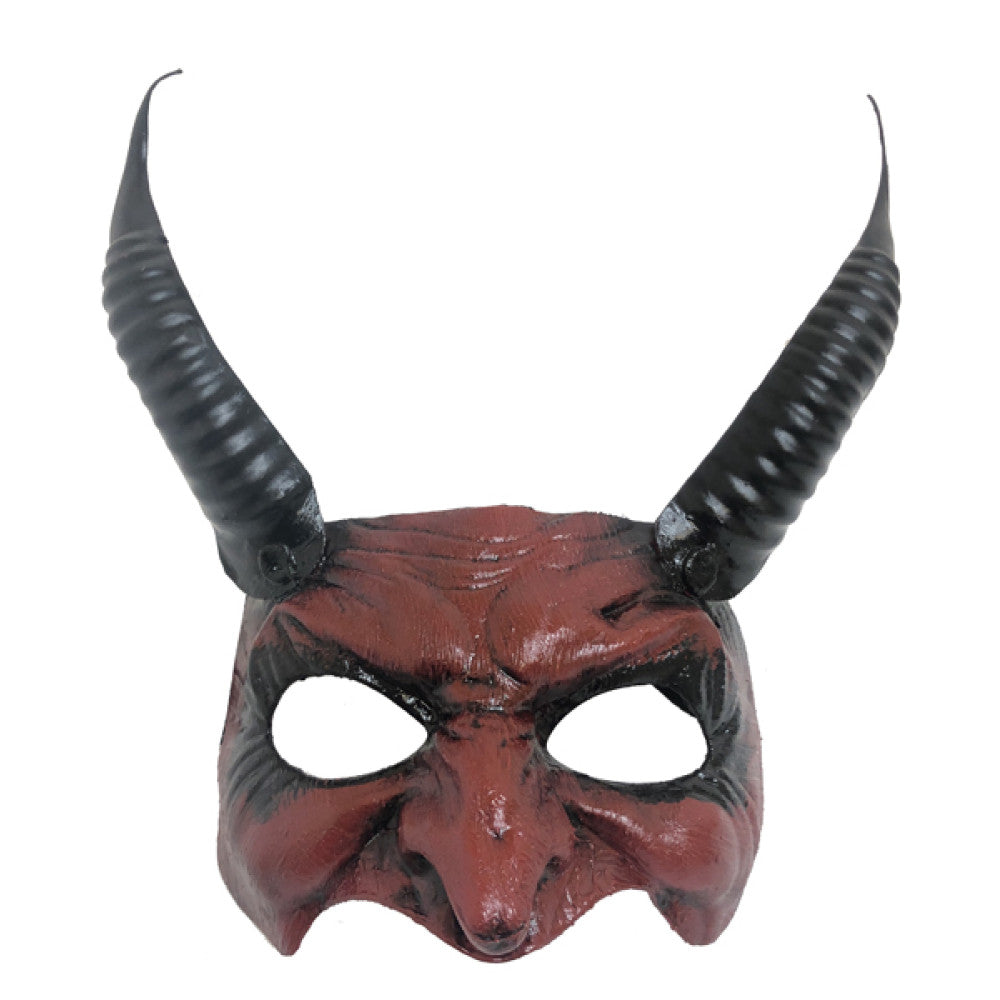 Red Horned Devil Mask