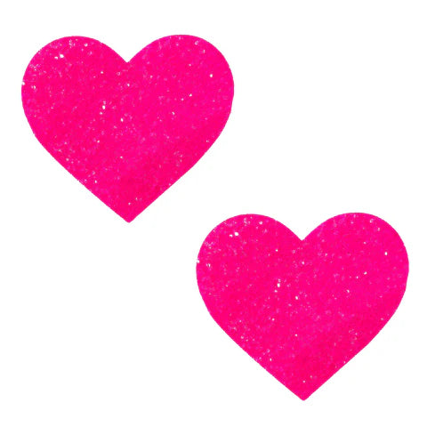 Super Sparkle Watermelly Pink Blacklight Glitter I Heart U Pasties