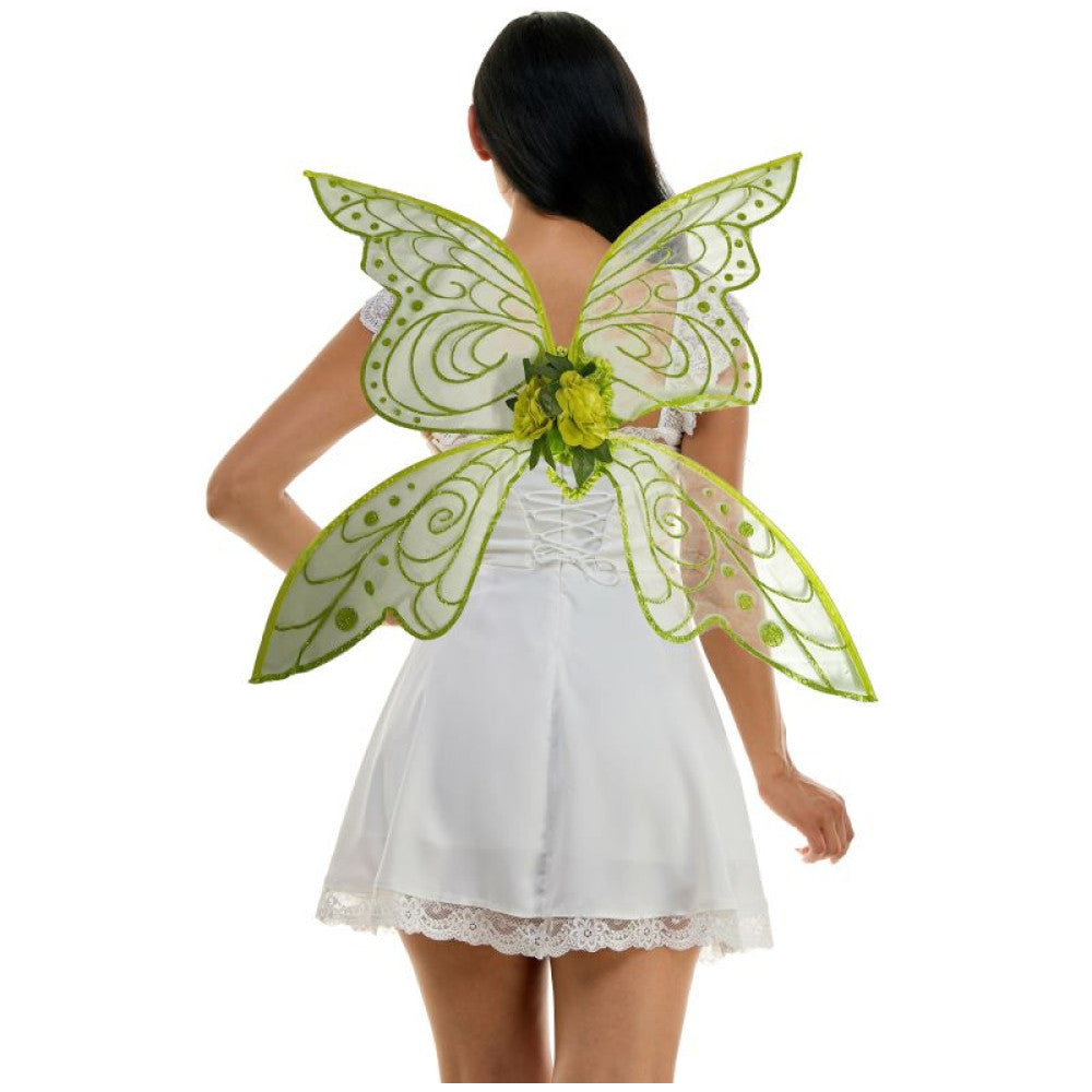 Green Floral Fairy Wings