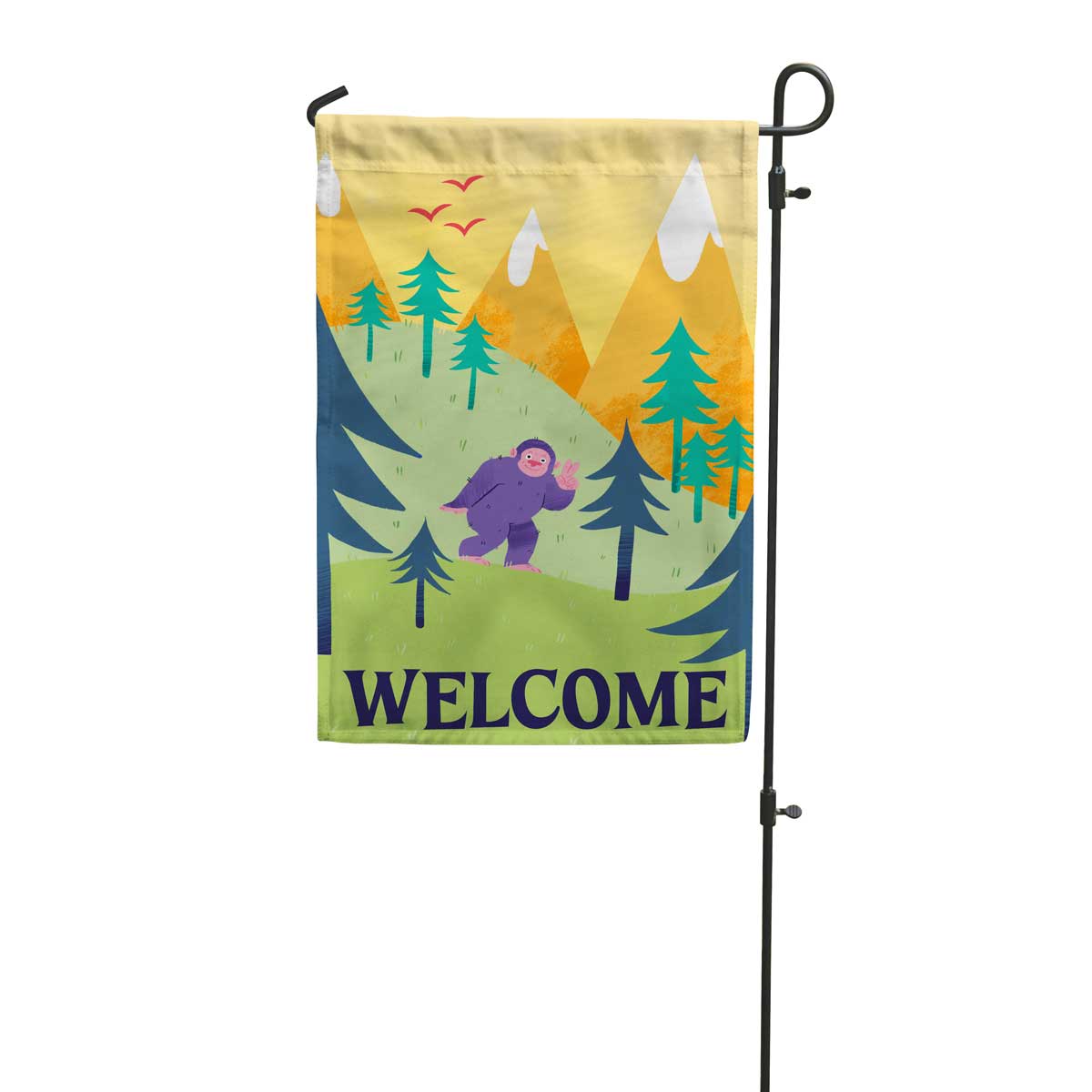 Bigfoot "Welcome" Garden Flag
