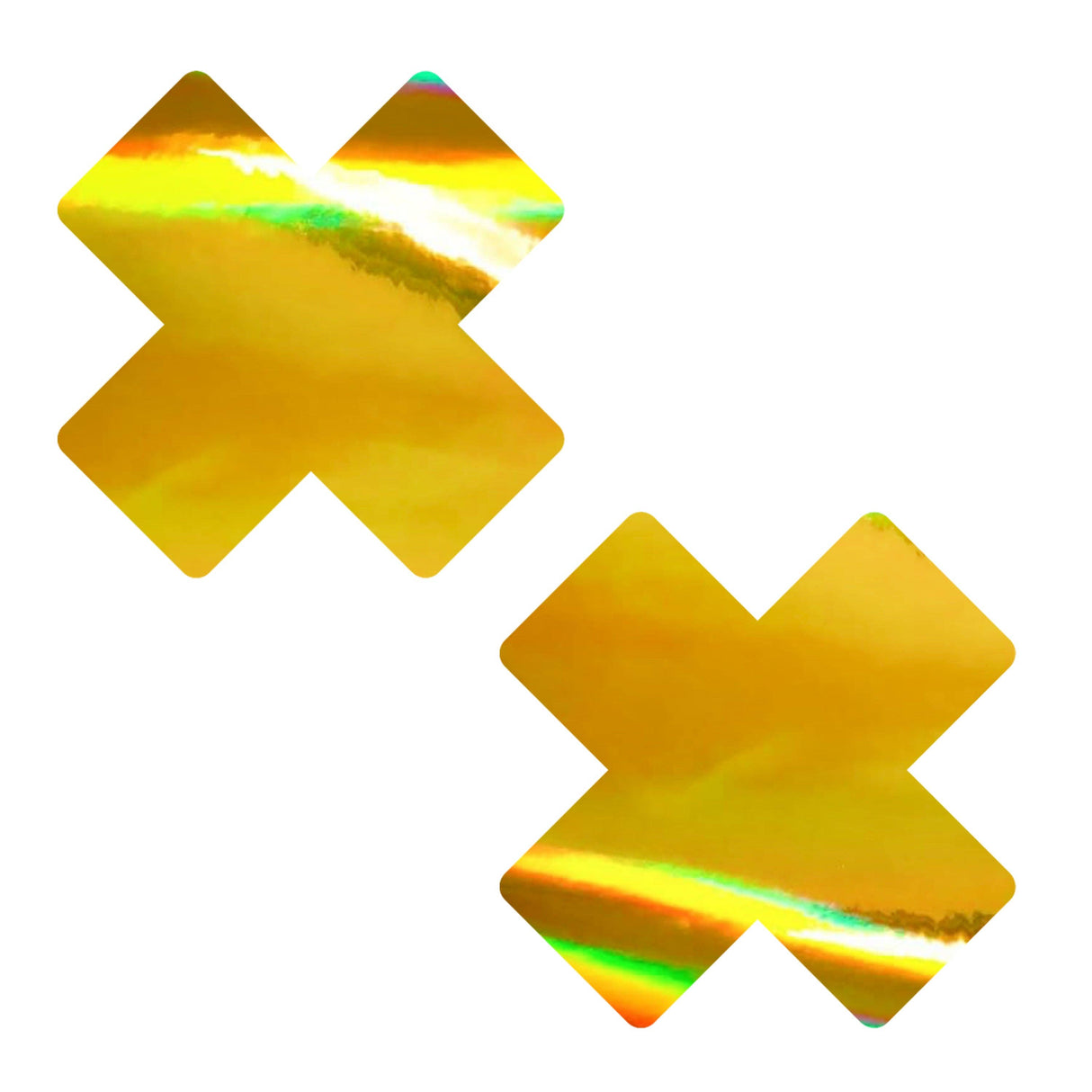 Golden Goddess Holographic Gold Mirror X Nipple Cover Pasties