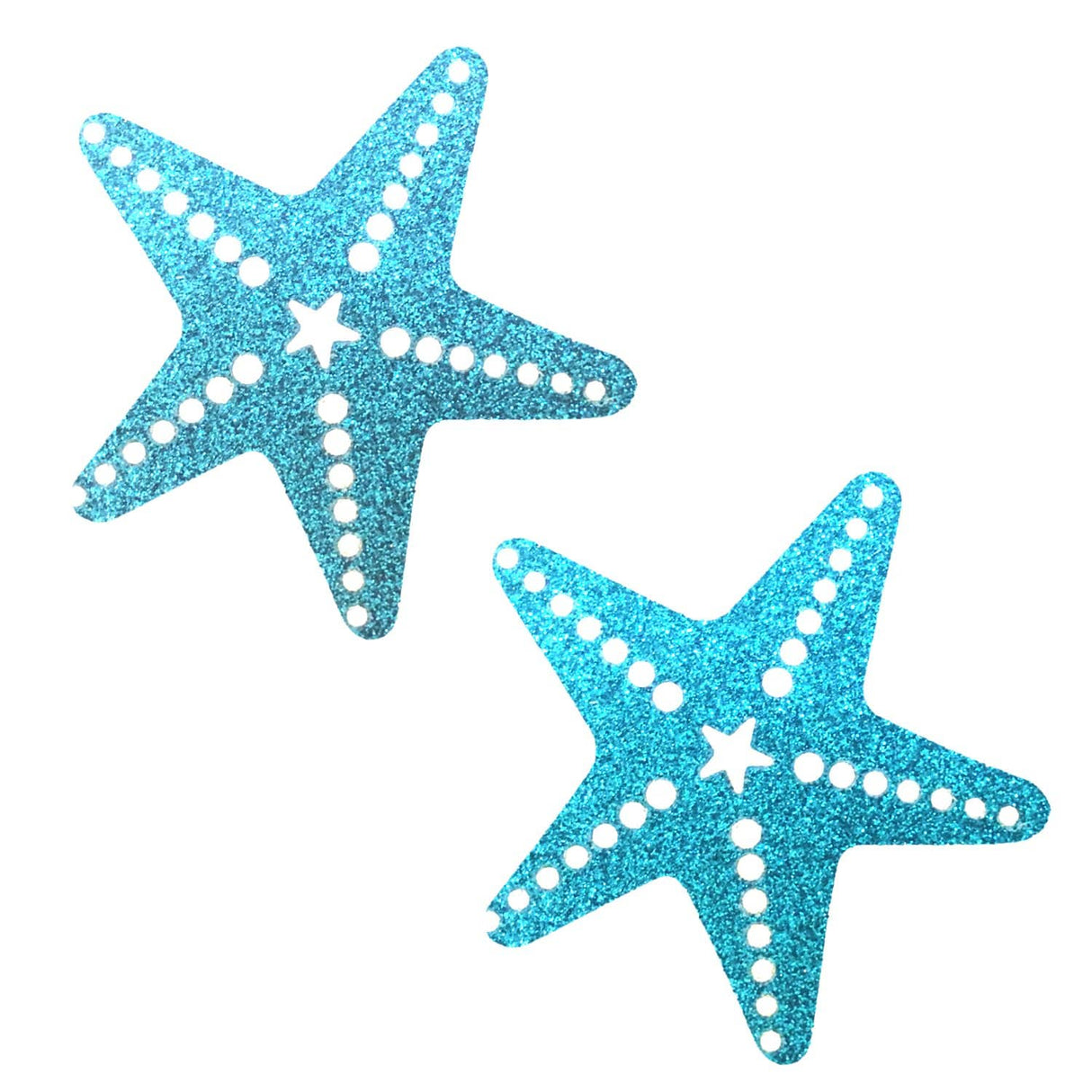 Bowie Blue Glitter Sexy Starfish Nipple Pasties