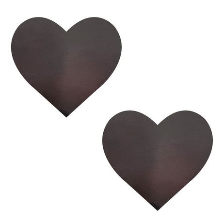 Temperature Reactive Black to Neon Pink Heart Nipple Cover Pasties