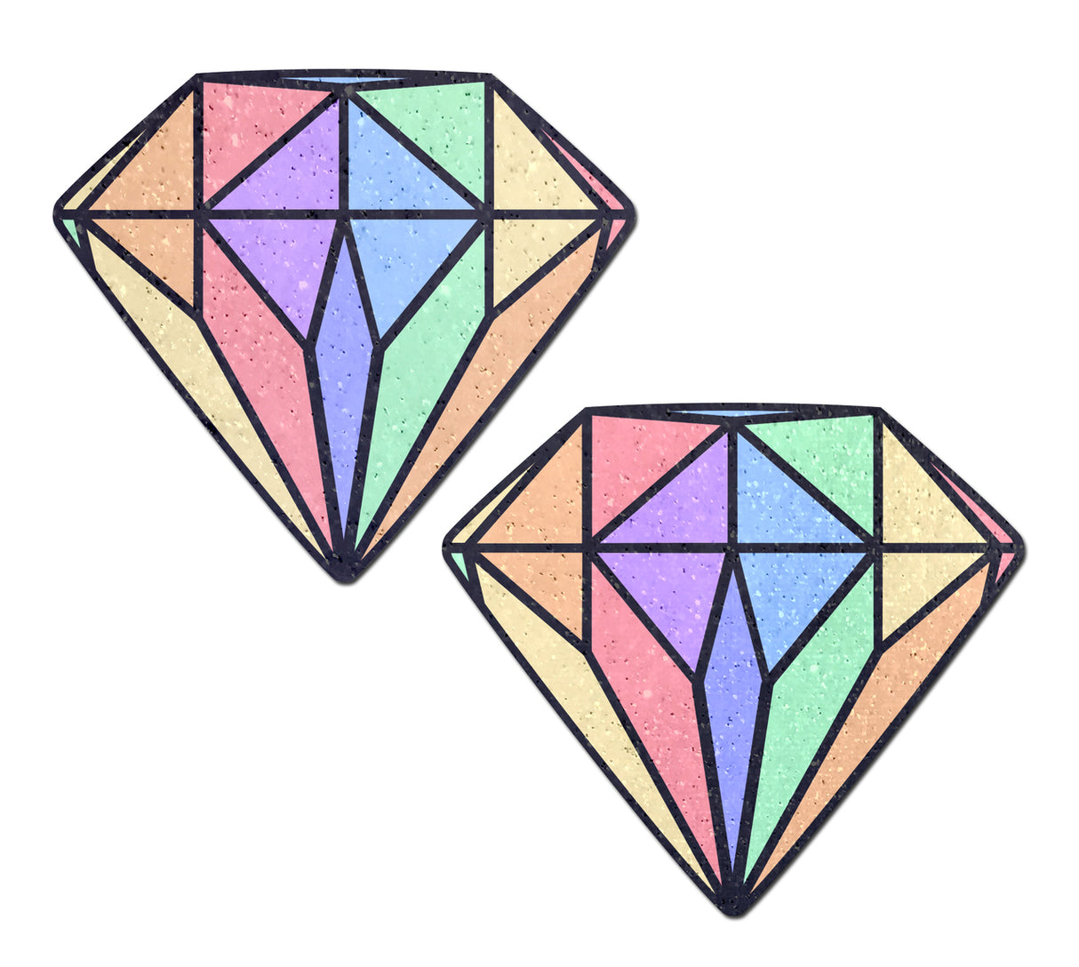 Gem: Pastel Rainbow Diamond Nipple Pasties