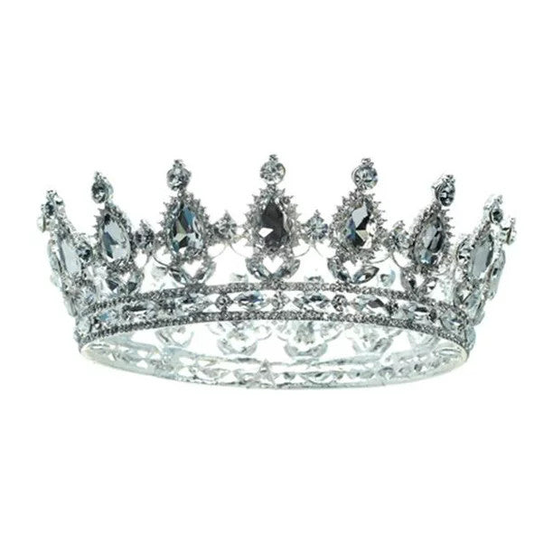 Silver Tiara with Gemstones