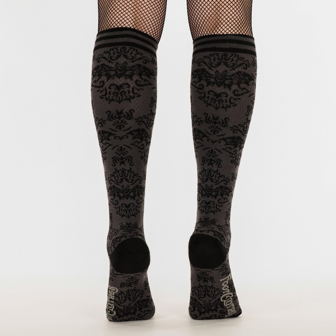 Grey & Black Knee High Sock Pack | 2 Designs