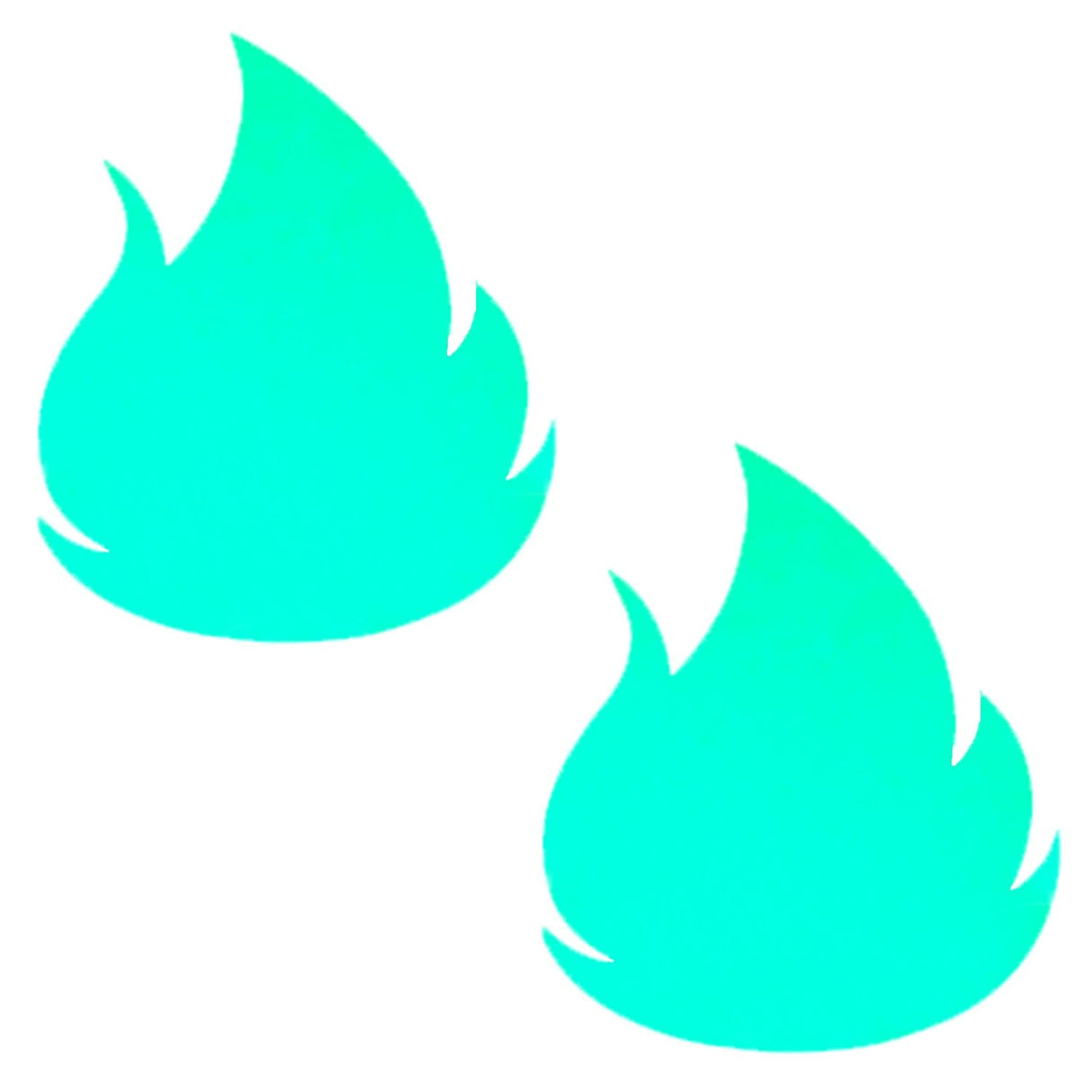 Glow In The Dark Flirty Flame Nipple Cover Pasties
