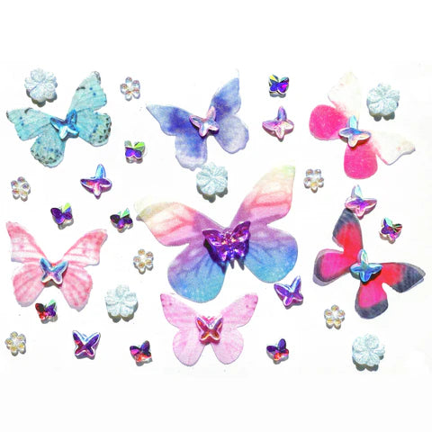 Butterfly Whispers Crystal Face Stickers